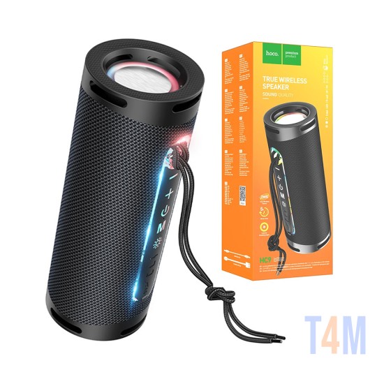 Coluna Sem Fio Portátil Hoco HC9 Dazzling Pulse con AUX/FM/USB BT V5.1 1800mAh Preto